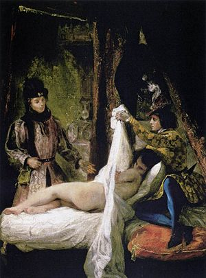 Louis Ier d'Orléans dévoilant une maîtresse - Eugène Delacroix